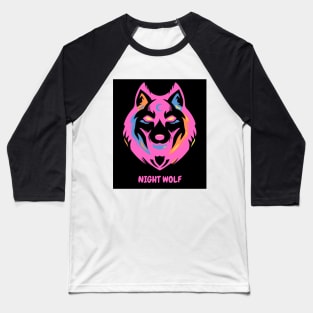 Night Wolf Baseball T-Shirt